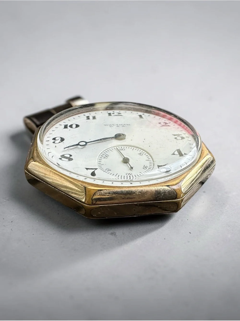 Vintage Waltham 14K Gold Filled Pocket Watch - Octagon Case, Running (Case #2107